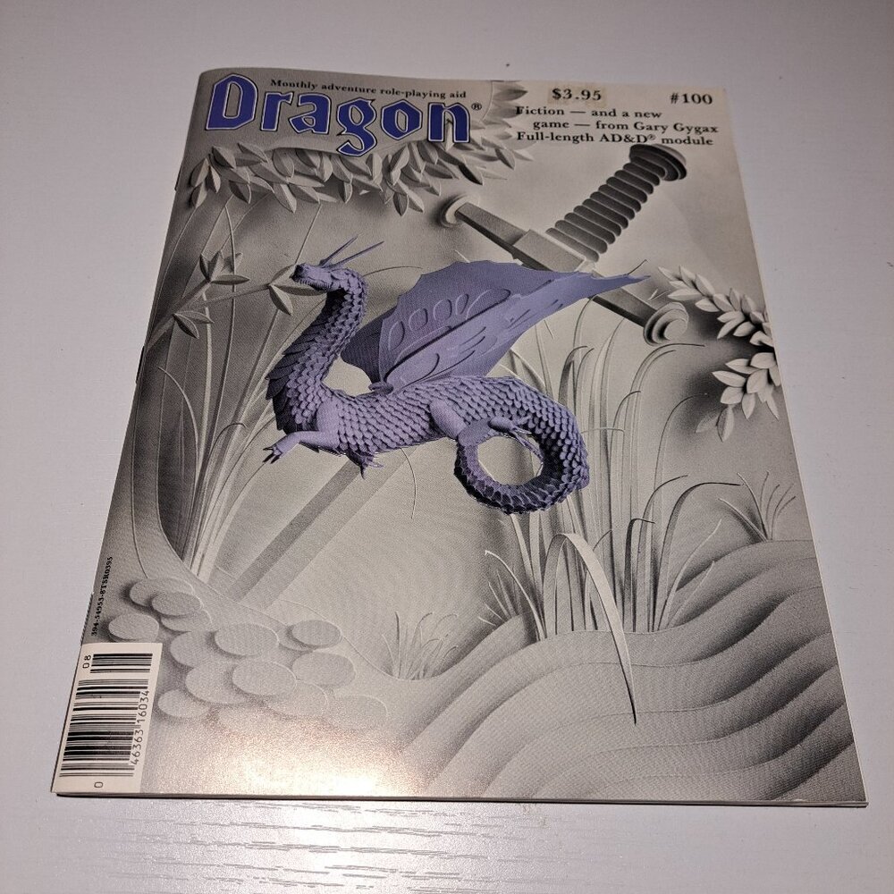 The Dragon Magazine Issue 100 August 1985 vintage D&D